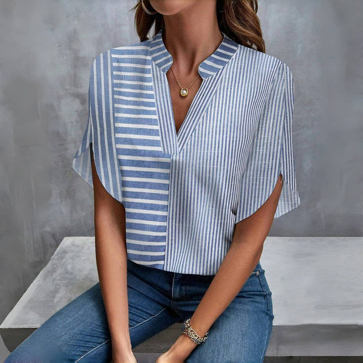 Élina | Blouse Décontractée À Rayures