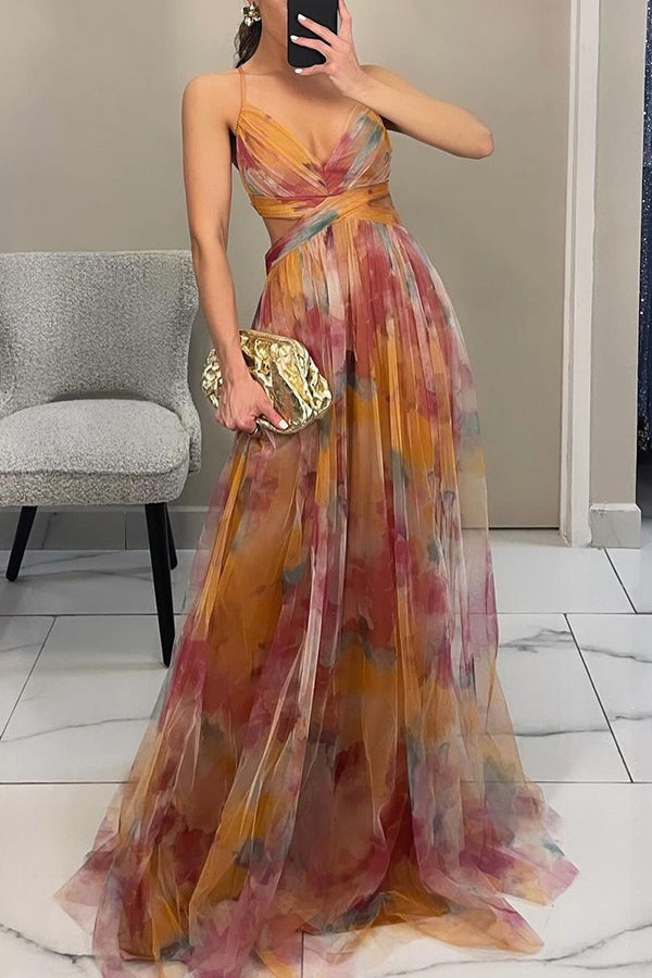 Manon | Magnifique maxi-robe à imprimé floral