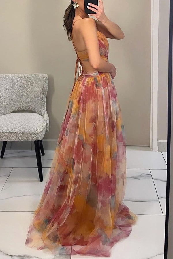 Manon | Magnifique maxi-robe à imprimé floral
