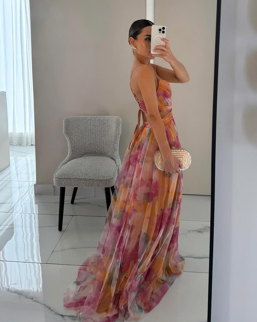 Manon | Magnifique maxi-robe à imprimé floral