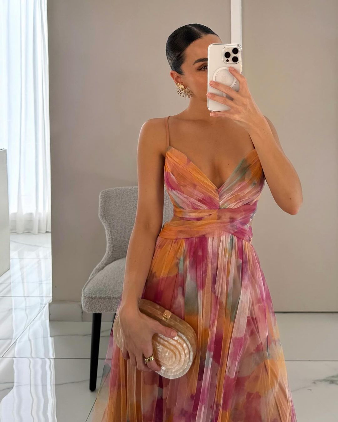 Manon | Magnifique maxi-robe à imprimé floral