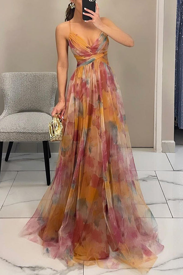 Manon | Magnifique maxi-robe à imprimé floral