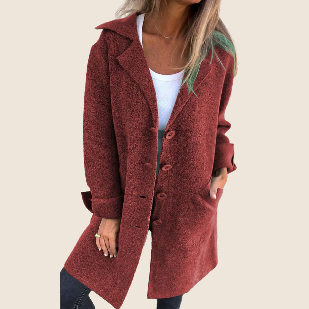 Maxine | Manteau Casual Monopette avec Revers