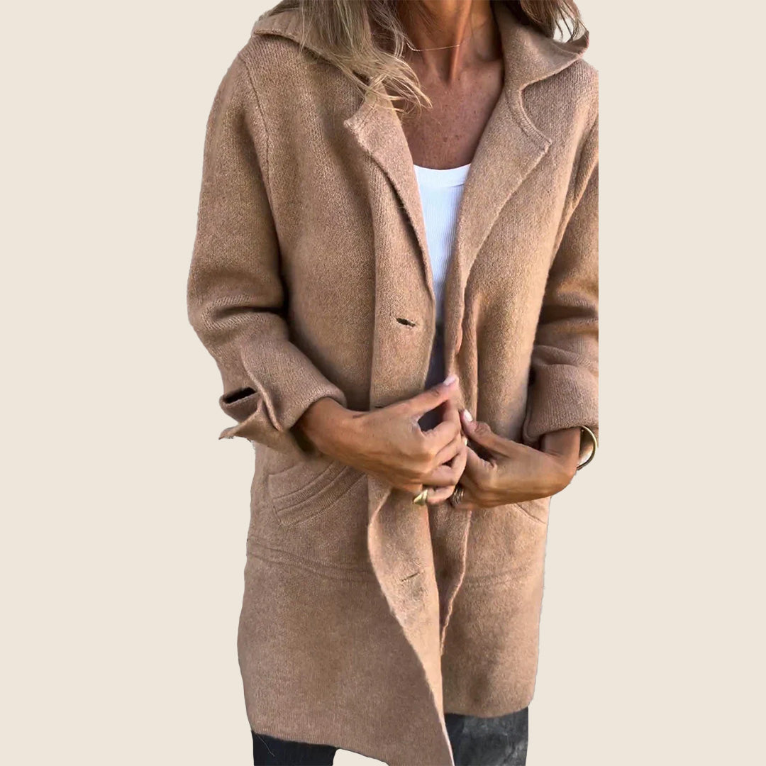 Maxine | Manteau Casual Monopette avec Revers