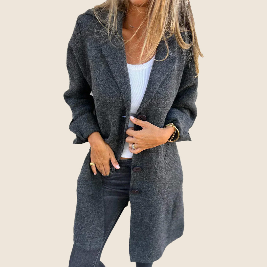 Maxine | Manteau Casual Monopette avec Revers