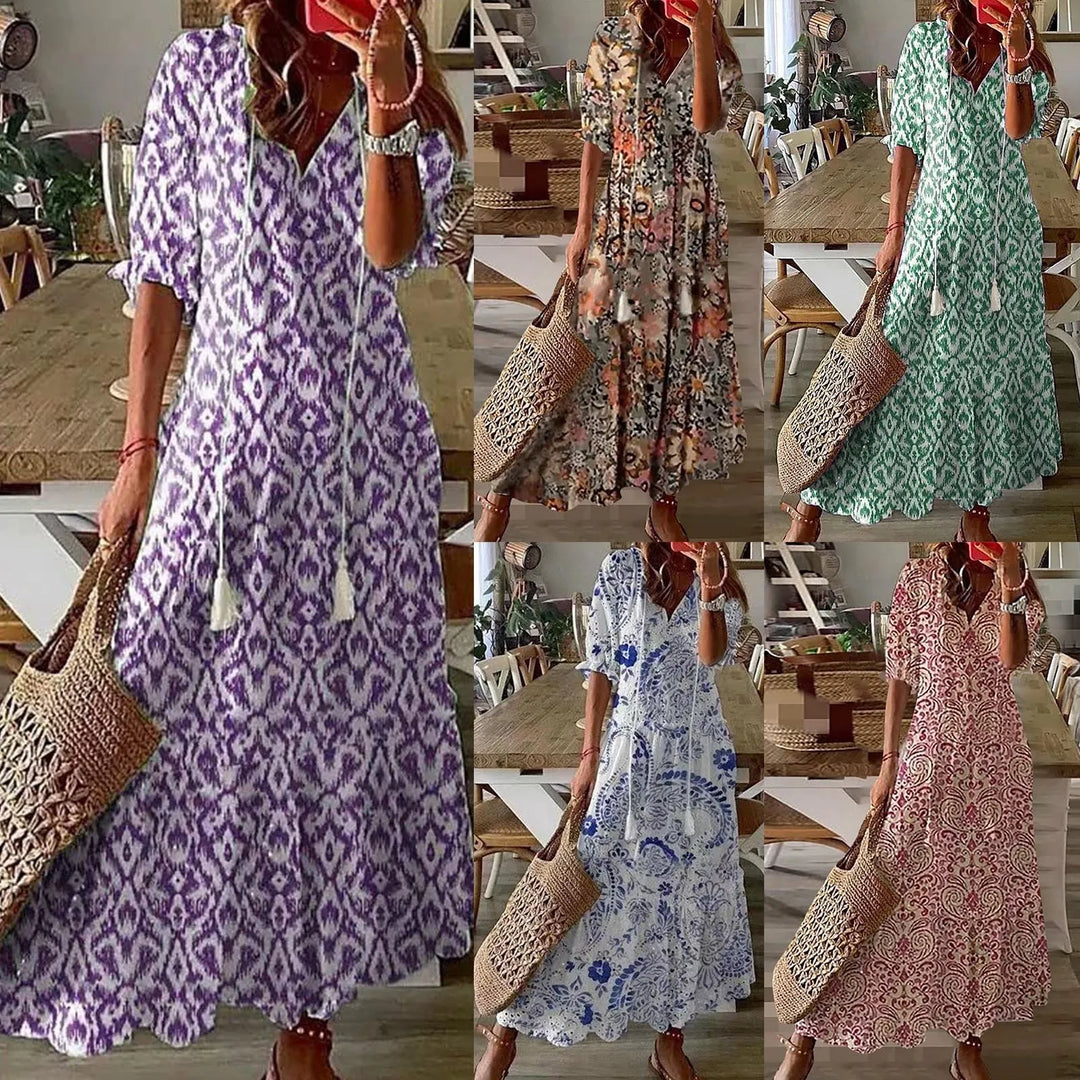 Ava | Robe longue bohème légère et élégante