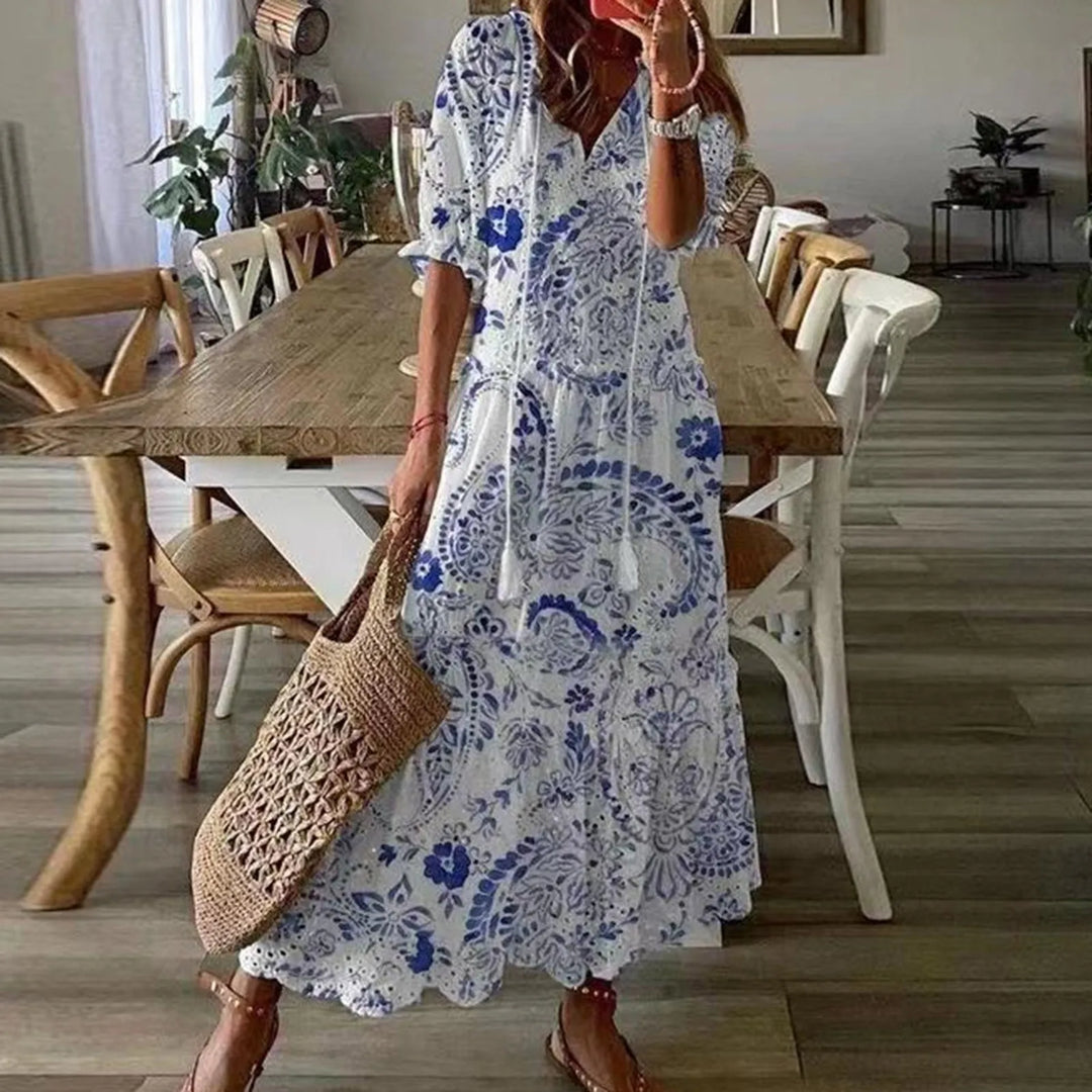 Ava | Robe longue bohème légère et élégante