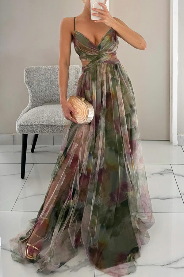 Manon | Magnifique maxi-robe à imprimé floral