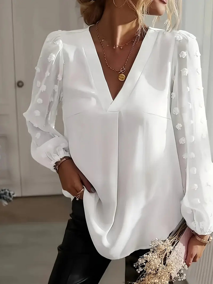 Camélia | Chemise élégante à manches lanternes