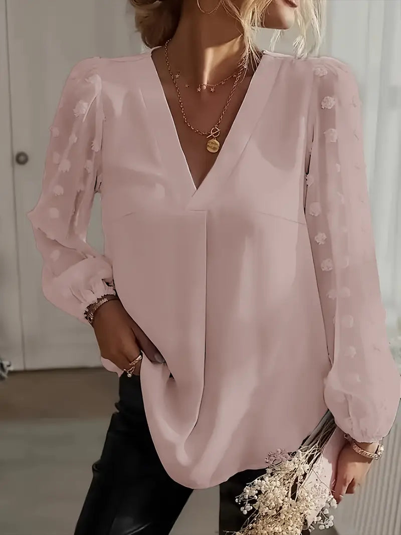 Camélia | Chemise élégante à manches lanternes