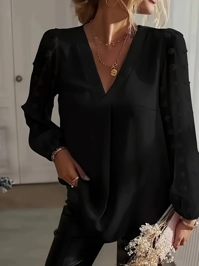 Camélia | Chemise élégante à manches lanternes