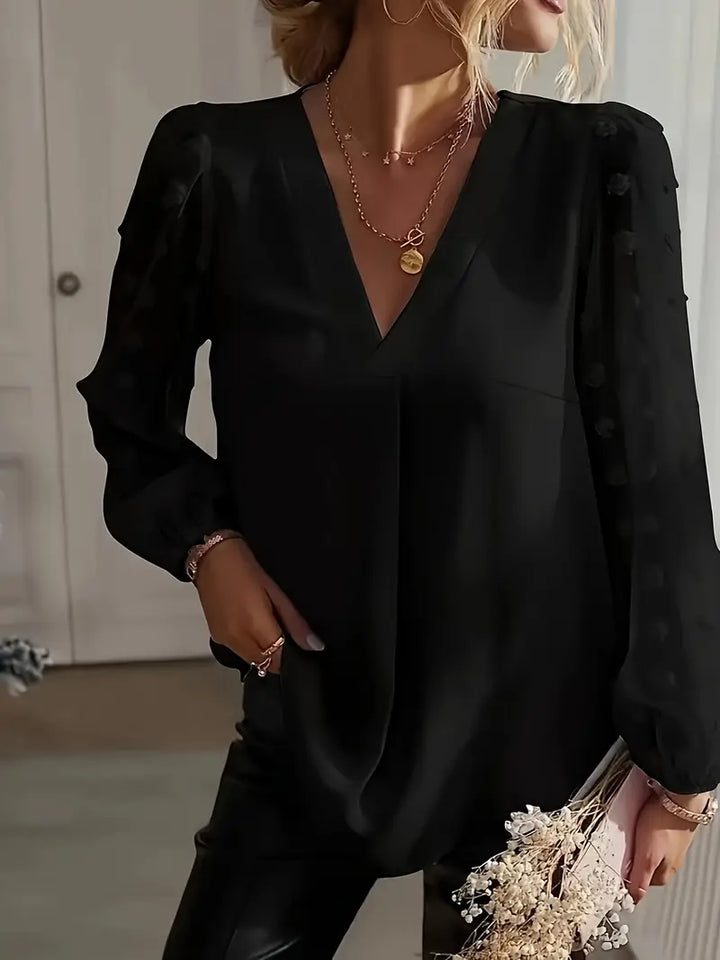Camélia | Chemise élégante à manches lanternes