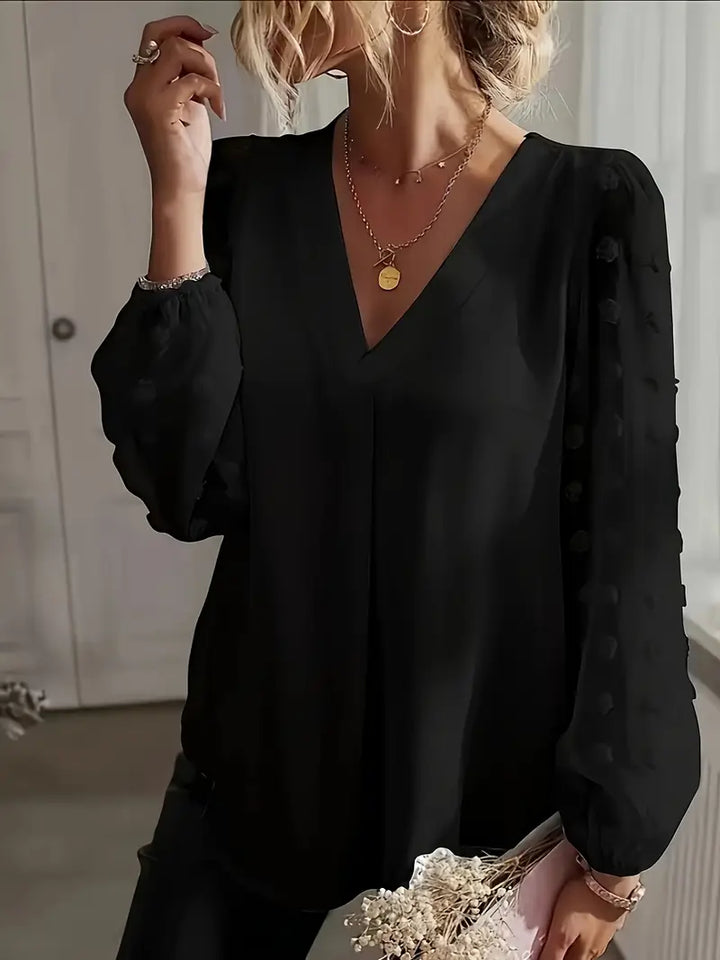 Camélia | Chemise élégante à manches lanternes