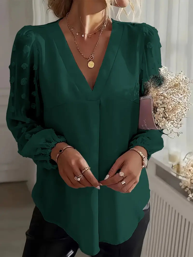Camélia | Chemise élégante à manches lanternes