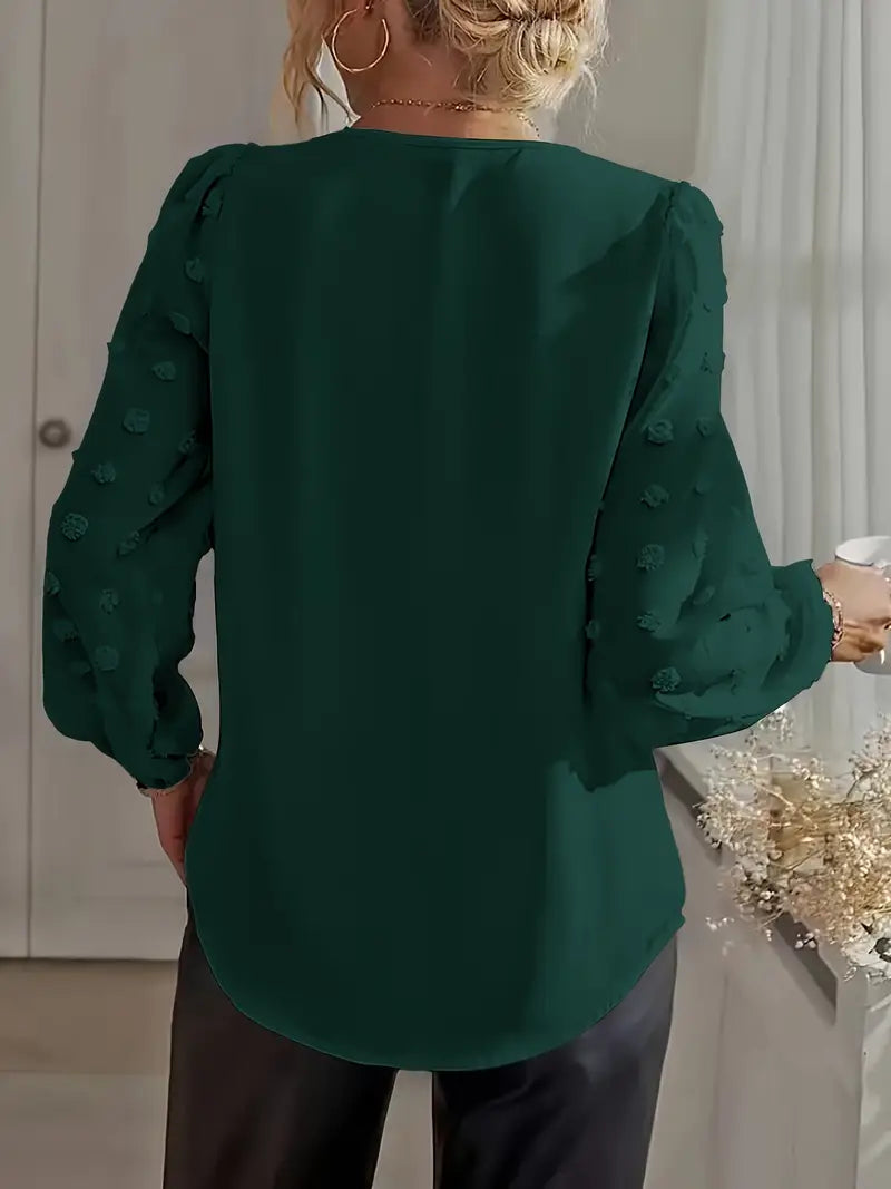 Camélia | Chemise élégante à manches lanternes