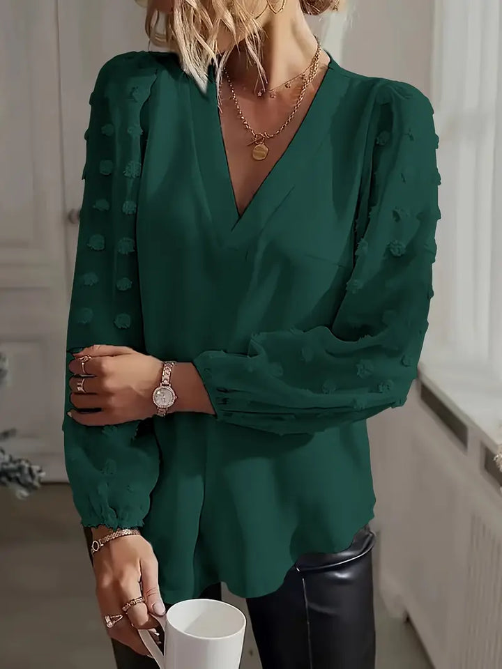Camélia | Chemise élégante à manches lanternes