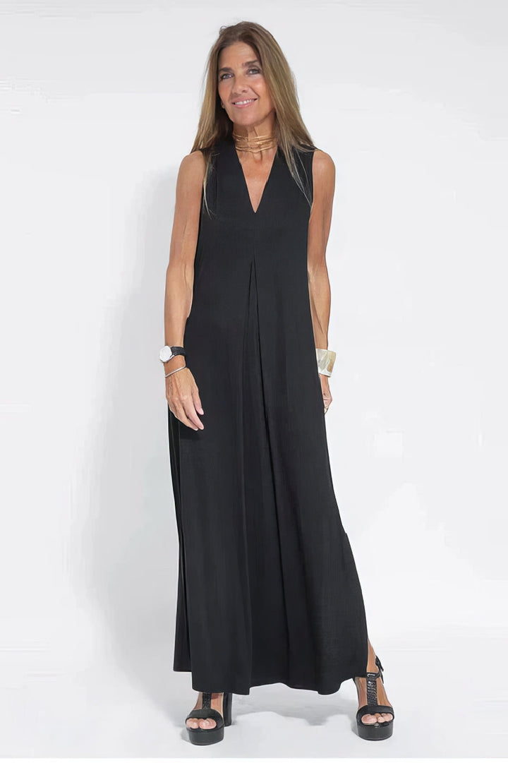 Léonie | Robe longue fluide avec cardigan offert