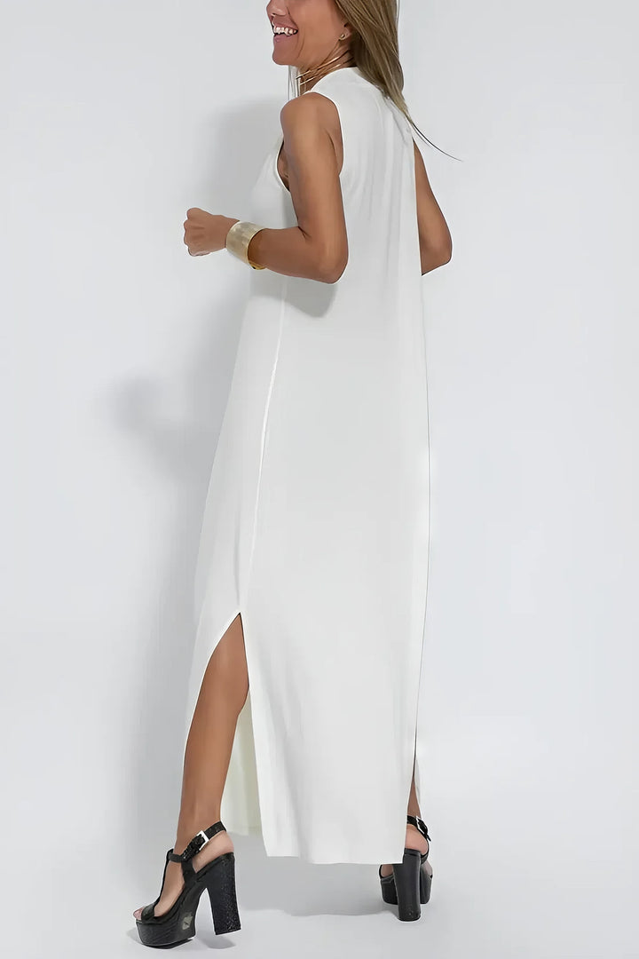 Léonie | Robe longue fluide avec cardigan offert