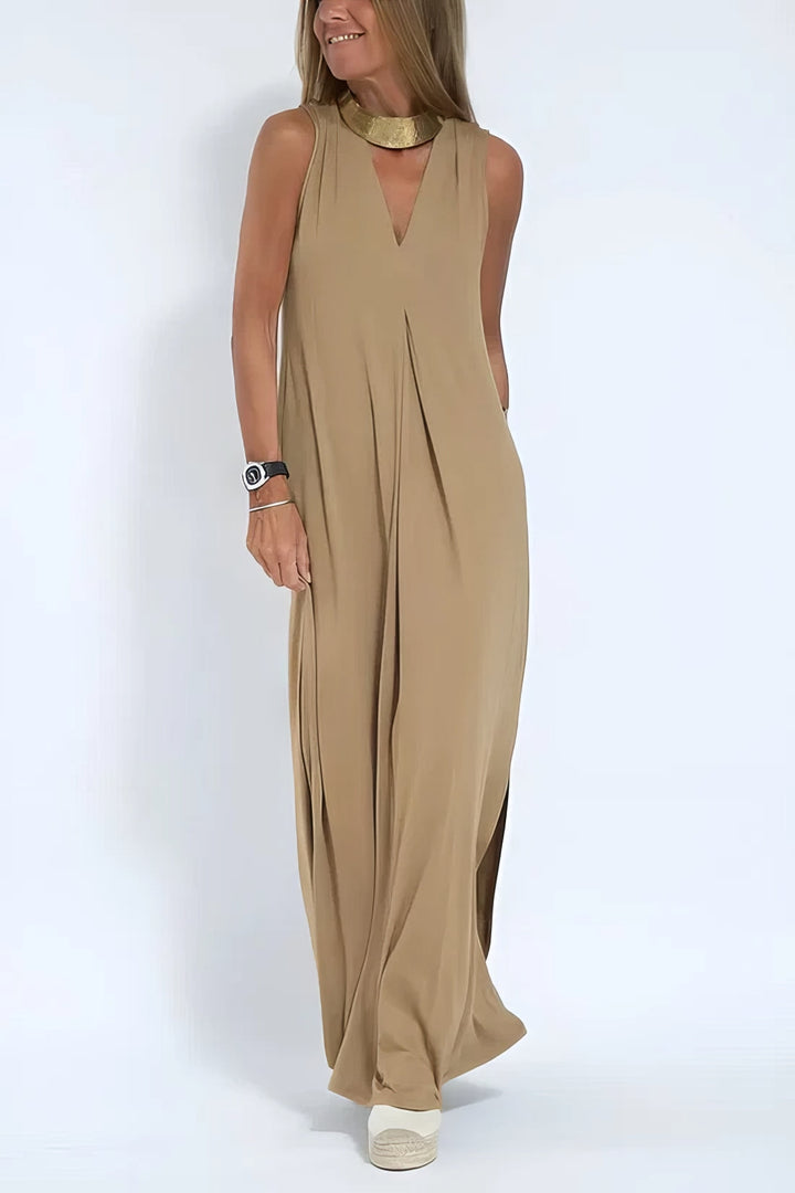 Léonie | Robe longue fluide avec cardigan offert