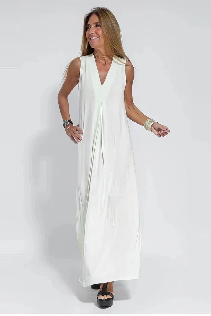 Léonie | Robe longue fluide avec cardigan offert